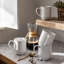 over&back Rimmed 16oz Semi-Matte Hand-Finished Stoneware Mugs, Set of 4-99312929