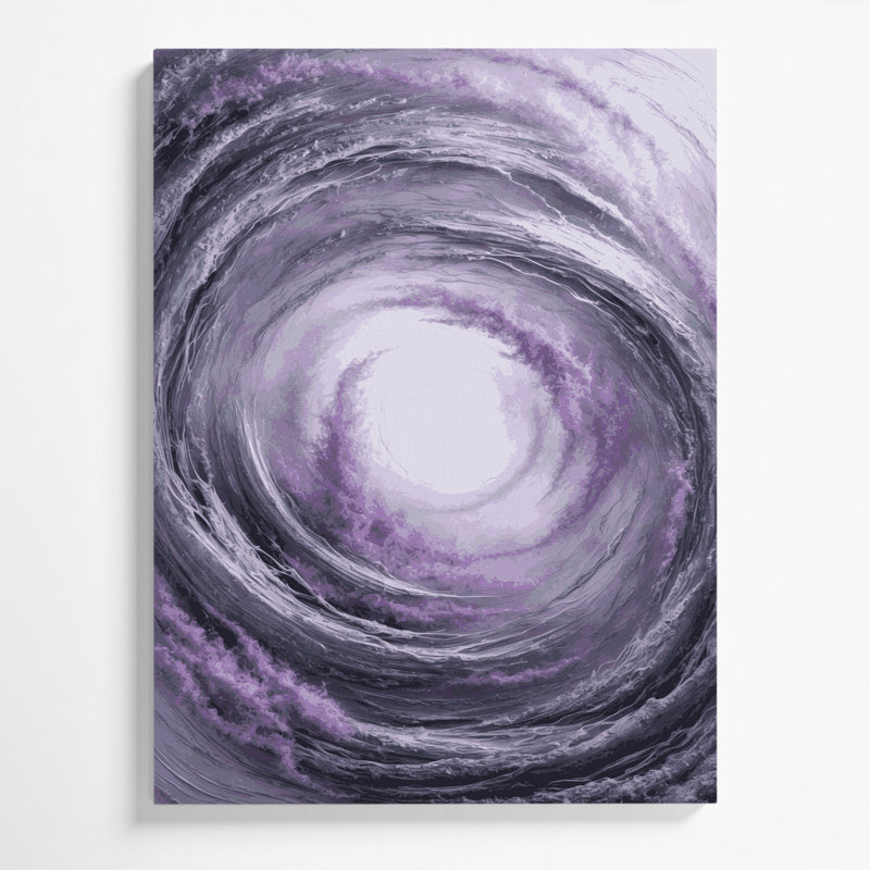 «Abstract Landscape 71», art mural sur toile mauve, 36" H x 24" W
