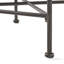  Table d'appoint d'extérieur moderne, table de bout en osier durable avec structure en fer, design élégant pour le jardin, le patio ou le balcon, noir