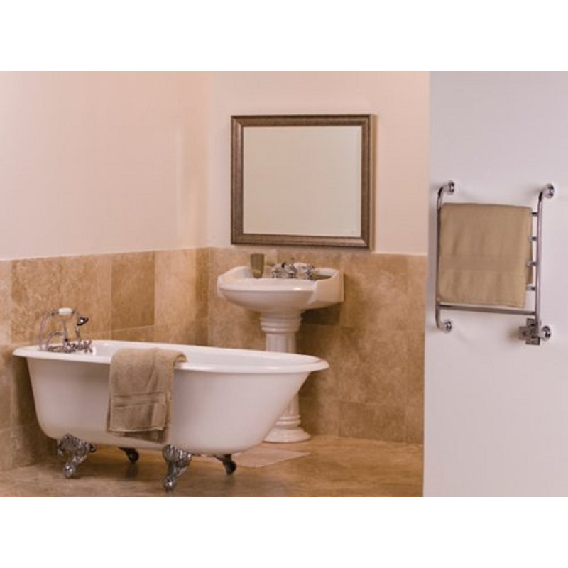 Warmrails Regent Wall Mount Towel Warmer Rack, Chrome