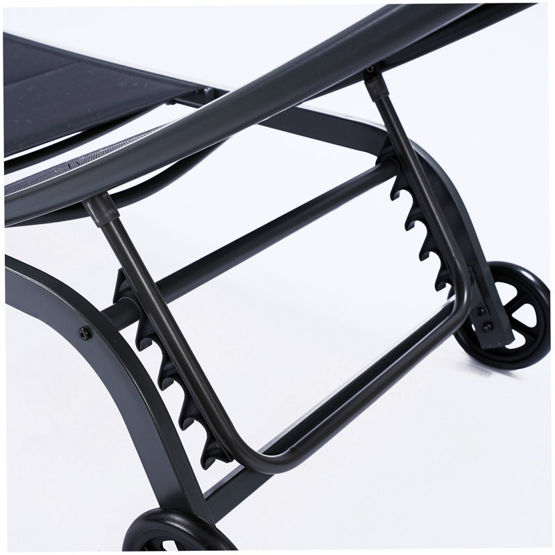 Chaise longue de plage, Noir