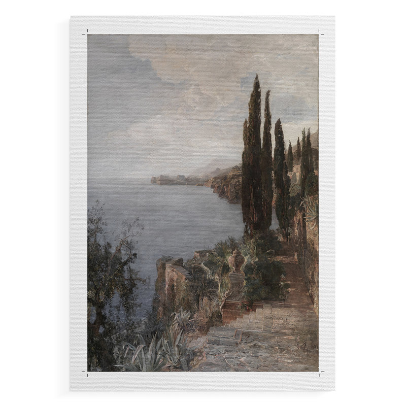 Paysage rétro CLxxxix - impression sur toile seulement - non encadrée, H 60 po x l 40 po
