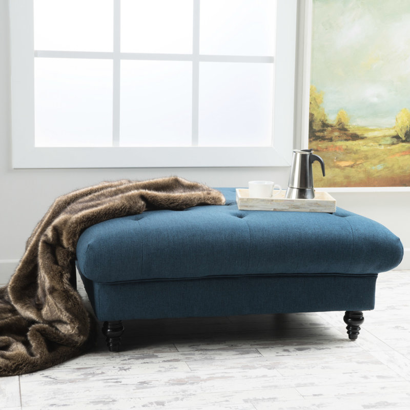 Kd - Tissu bleu marine pour un espace détente avec un design capitonné