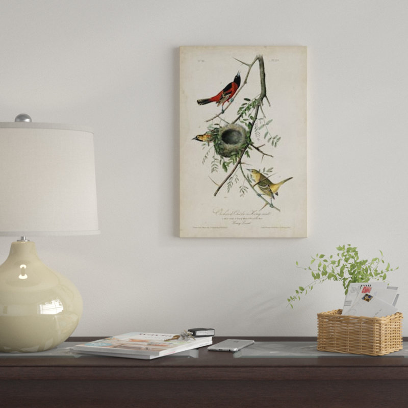 « verger orioles », impression sur toile, H 60 po x l 40po x P 1,5 po, Pas de tapis, Toile tendue