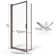 Sopora 33.13'' - 34.88'' W x 63.5'' H Pivot Framed Shower Door with Clear Glass