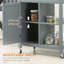Chariot pour îlot de cuisine polyvalent avec rangement, plateau en bois massif et tablettes réglables pour les cuisines modernes