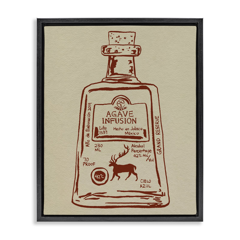 Cadre flottant Simple Liquor Essence, design par Melissa Wang, Cadre flottant noir de jais, H 21 po x l 17 po