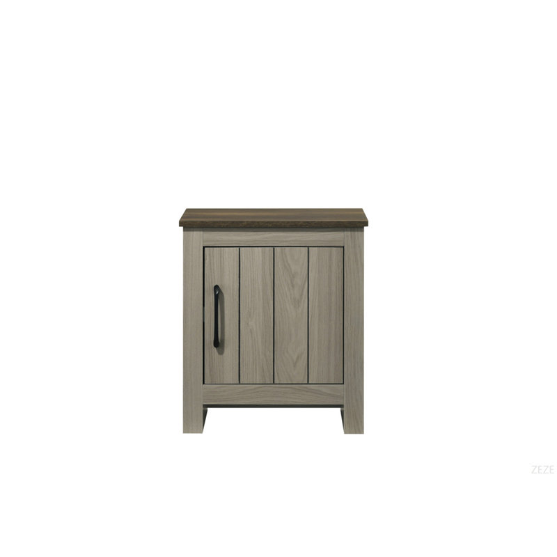 16"W End Table, Side Table, Nightstand With Cabinet Door