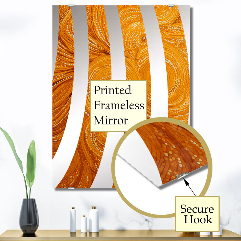 Grand miroir mural Daelynn - Collages abstraits MIR131700, 40 po x 30 po
