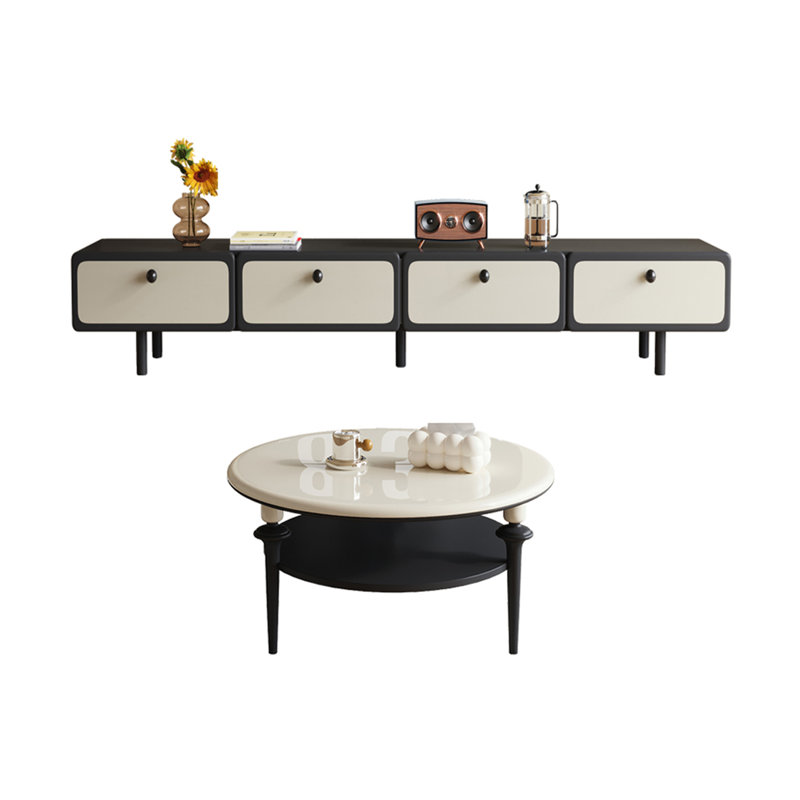 Ensemble de meuble télé et table basse Retro