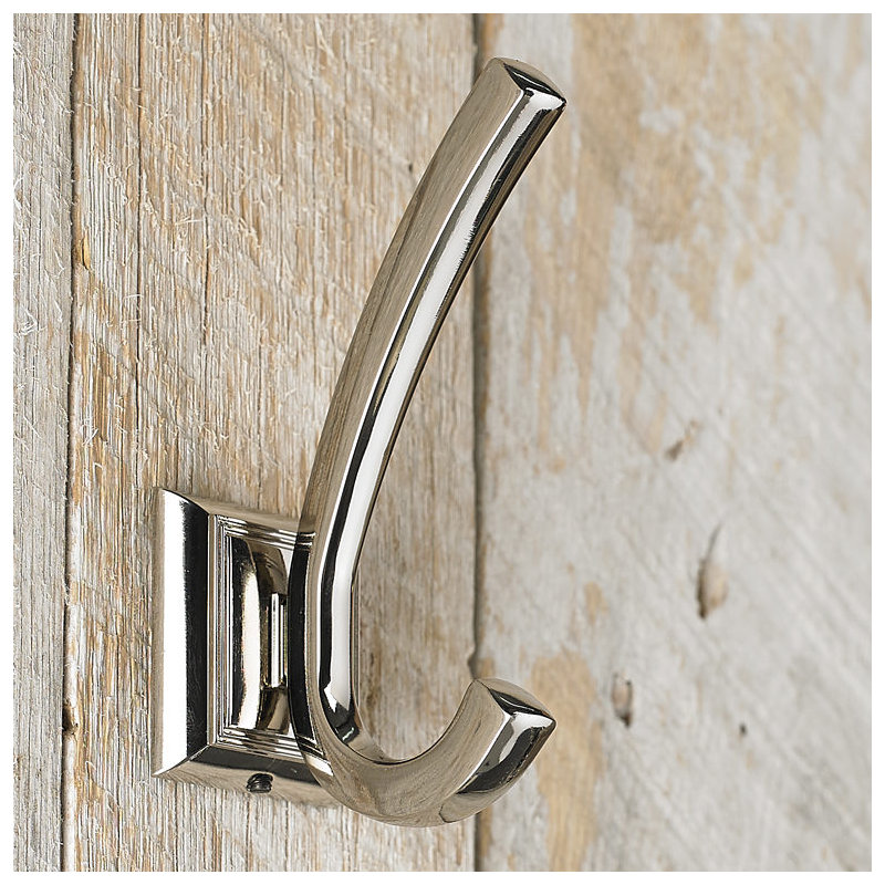Transitional Metal Wall Hook, Nickel