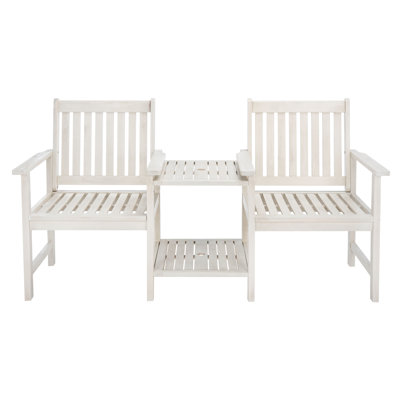 Banc en bois tête-à-tête en bois