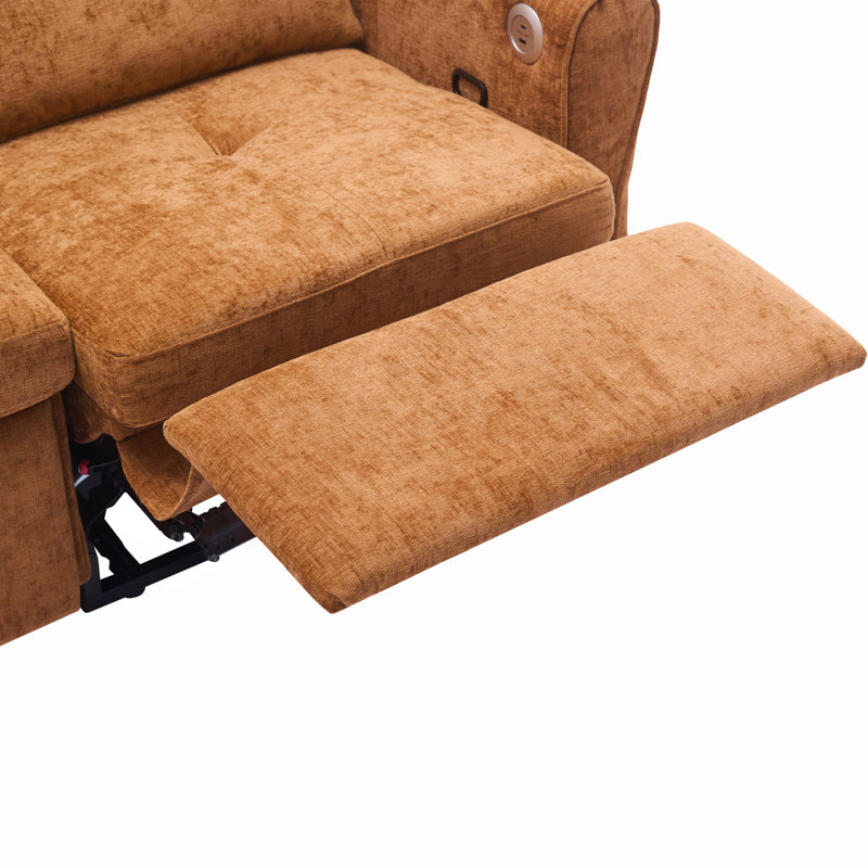 82" 2-In-1 Convertible Sofa Bed With Reversible Recliner, 3-Seater Sleeper Sofa For Living Room, Brown
