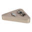 Bol décoratif triangulaire pour décoration intérieure moderne - bol décoratif fonctionnel pour commode de chambre à coucher, style tablette ou décoration de salon - beige et brun clair