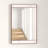 Lina Rectangular Metal Wall Mirror with Marble-1622847877