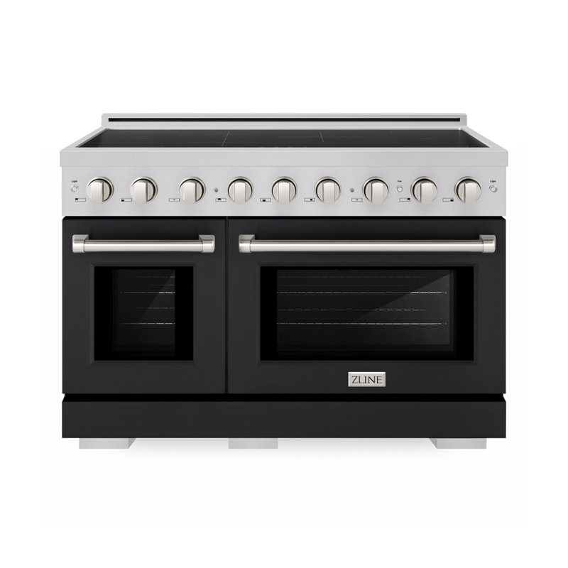 ZLINE 48 in. 6.7 cu. ft. 7 Element Paramount Induction Range with Dual Ovens and Black Matte Doors