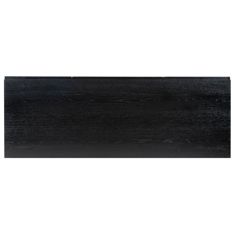 Zeus Manufactured Wood Writing Desk, Black