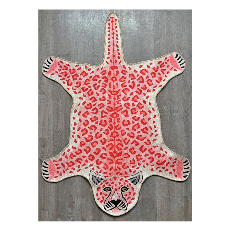 Tapis rose lavable à la machine, Sous-tapis rectangulaire 2 pi 2 po x 3 pi 3 po inc