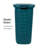  60L Slim Laundry Hamper, Clothes Basket, Lid, Wicker Style, Plastic-73408763