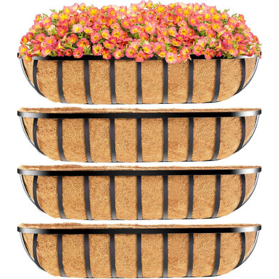 Boîte à fleurs 4 pièces 30 po avec grille Coco