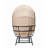 Sunnydaze Modern Luxury Egg Chair - Powder-Coated  Steel Frame with Polyester Cushion and Retractable Canopy -Taupe