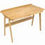 Bureau d'écriture en bois massif, bureau à domicile pour petits espaces, bureaux modernes Mid-Century avec 2 tiroirs et tablette de rangement, bureau debout avec crochets latéraux pour bureau, chambre à coucher, bureau (bois)