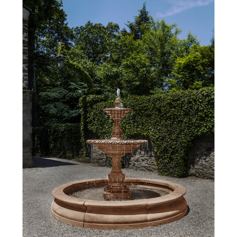 Charleston Floor Fountain, Brownstone