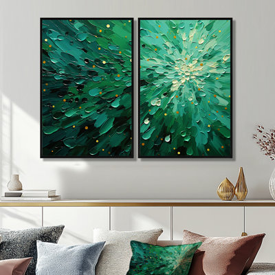 Émeraude civale Euphoria II - ensemble d'art mural moderne sur toile 2