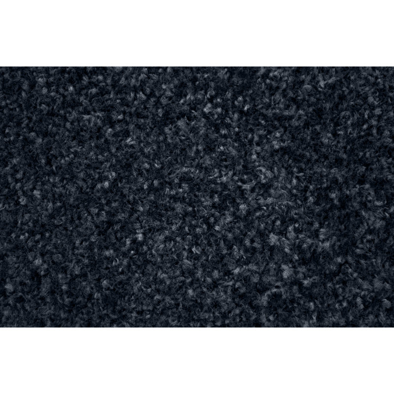 Tapis bleu marine poils longs Alawna, Rectangle 36 po x 60 po