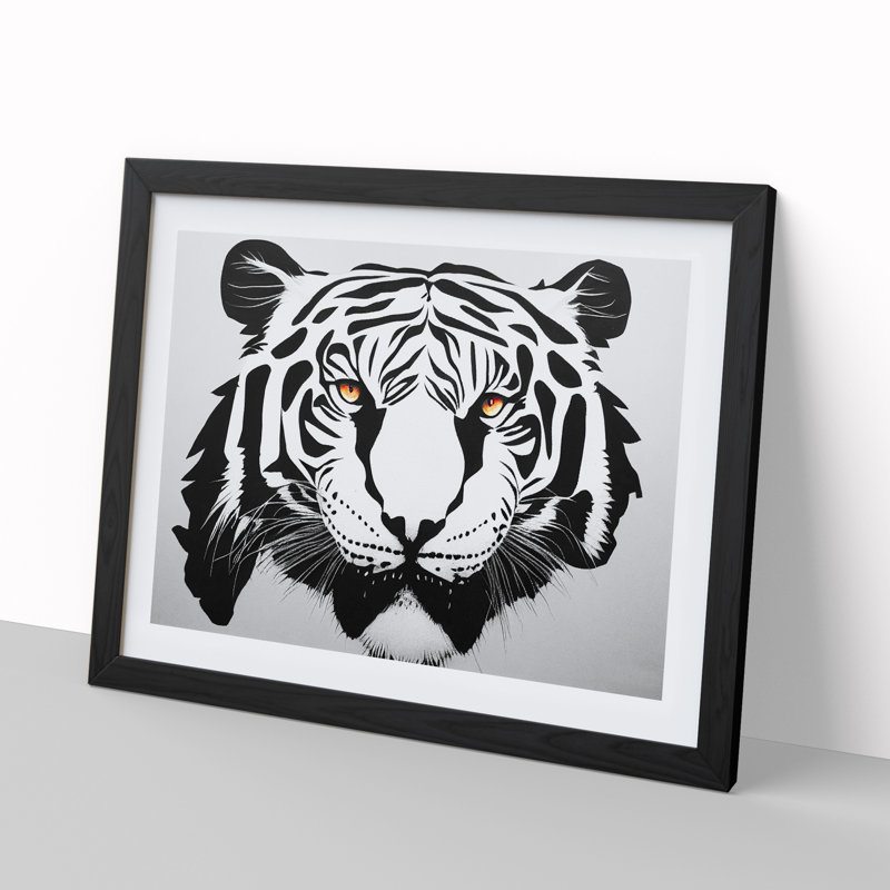 Tiger Vol.4 - Single Picture Frame Print, Black Framed, 46cm H x 64cm W x 2cm D
