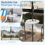 Round Outdoor Side Table With Umbrella Hole , 50cm cm W 50cm cm D