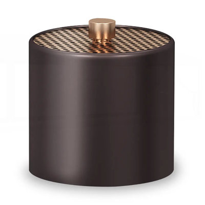 Meuble-lavabo en acier inoxydable Selma pour rangement élégant dans la salle de bain, finition cuivre et bronze huilé, pot multi-usage