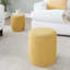 Tissu en jaune avec esthétique moderne, couvercles amovibles pour la fonction de rangement, rembourrage en mousse pour une expérience confortable, deux repose-pieds, aucun assemblage requis, capacité de 250 lb, utilisation à l'intérieur, largeur de 14,57 po