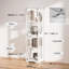 Display Cabinet with Glass Door, 4-Tier Curio Cabinet with 3 Color Lights-659907854