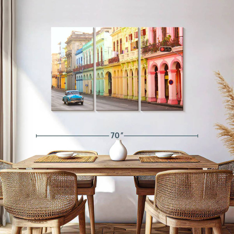 Rorry Rainbow Havana Buildings, 36" H x 57" W
