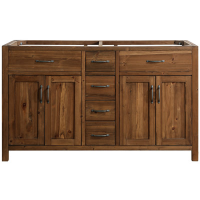 Whiteley 59'' Double Bathroom Vanity Base Only in Walnut