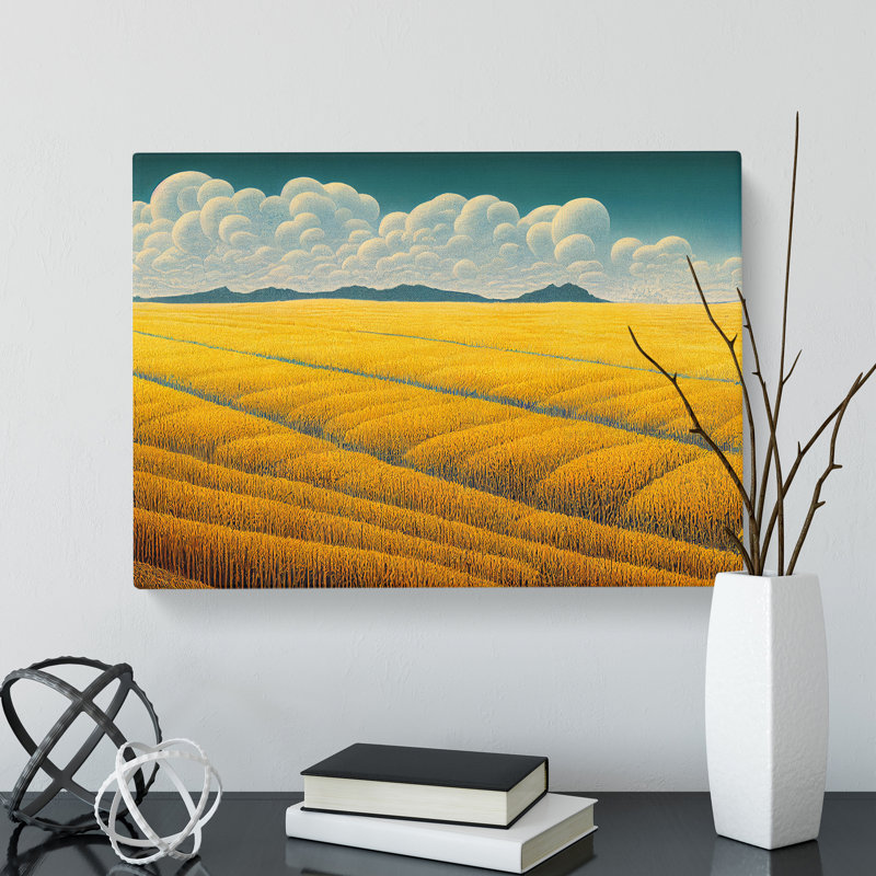 Mind Blowing Wheat Field - Wrapped Canvas, 35cm H x 50cm W x 3cm D