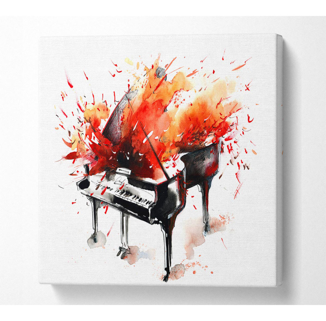 Piano Blast - Kunstdrucke auf Leinwand - Wrapped Canvas