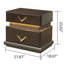 Table de chevet 2 tiroirs de style moderne en bois brun