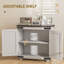 Armoire de rangement, buffet avec porte de grange, tablette réglable