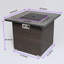 Table de foyer au gaz propane 30 pouces avec couvercle, capacité de performance de chauffage de 40 000 BTU, efficacité du plateau de table en carreaux de céramique, fabrication en acier, foyer d'extérieur à couverture de pluie au gaz, 400 000 BTU, réglable