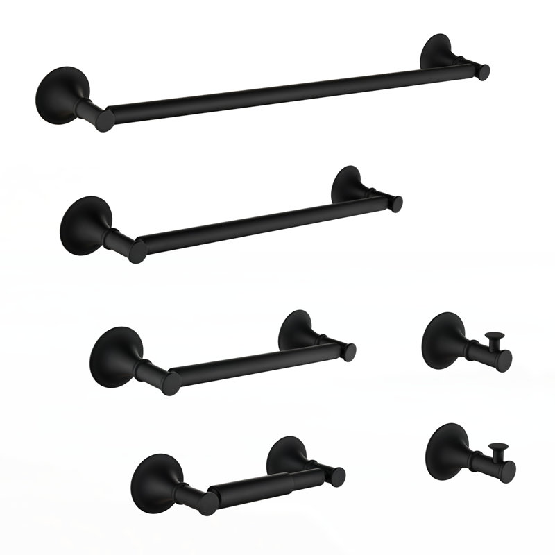 Porte-serviettes, Noir mat