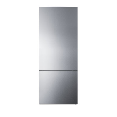 Summit Appliance 28" 14.6 Cubic Feet Bottom Freezer Refrigerator with Water and Ice Dispenser