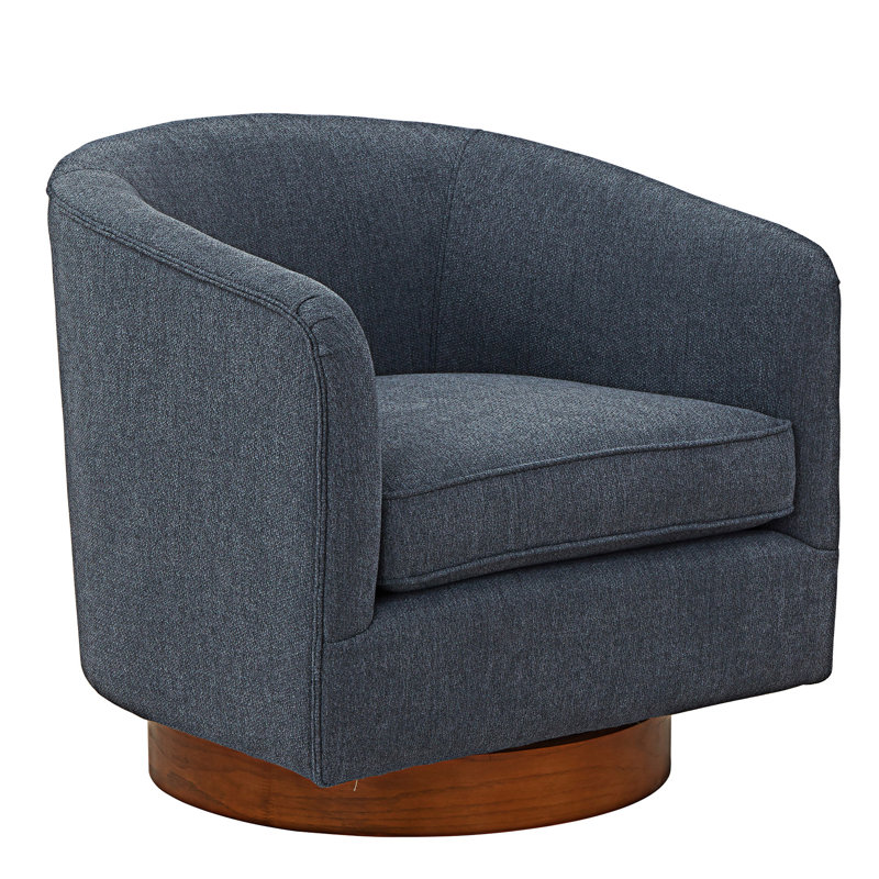 Fauteuil demi-tonneau pivotant, Bleu