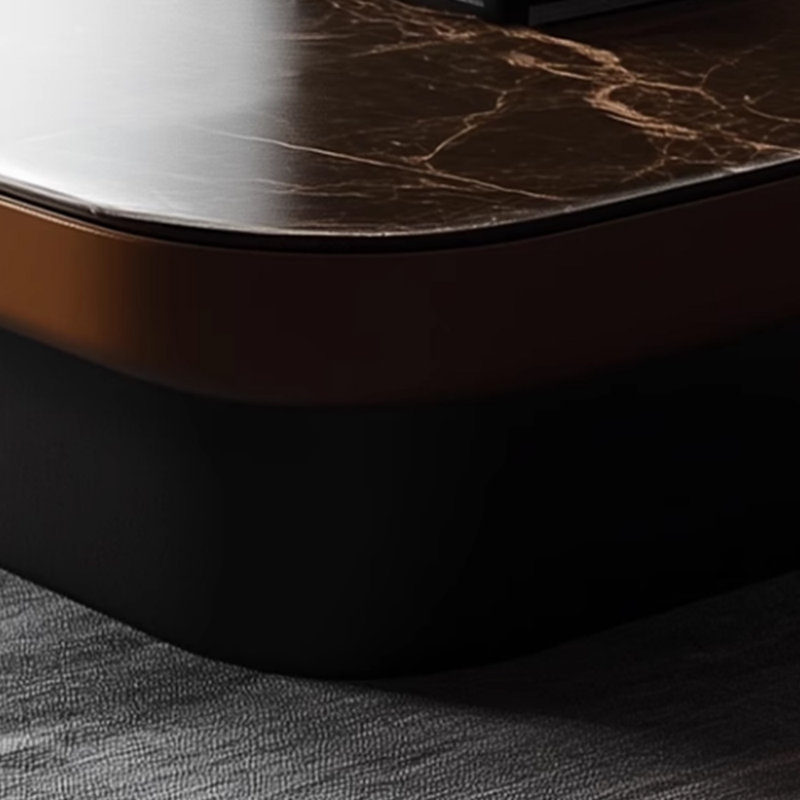 Luxury Minimalist Design Coffee Table, Black;White