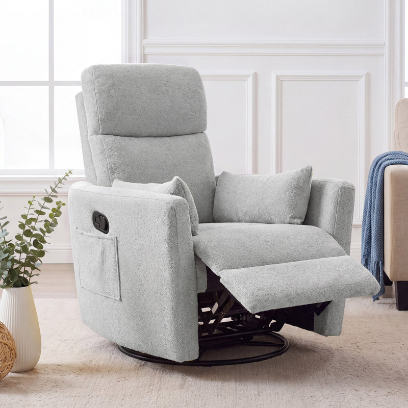 Rotating Massage Recliner with Ring-style Armrests – Single-seat Sofa with Massage Functions, Armrest Pillows,and Side Pockets,Suitable for Living Rooms,Bedrooms,Home Theaters,and Offices