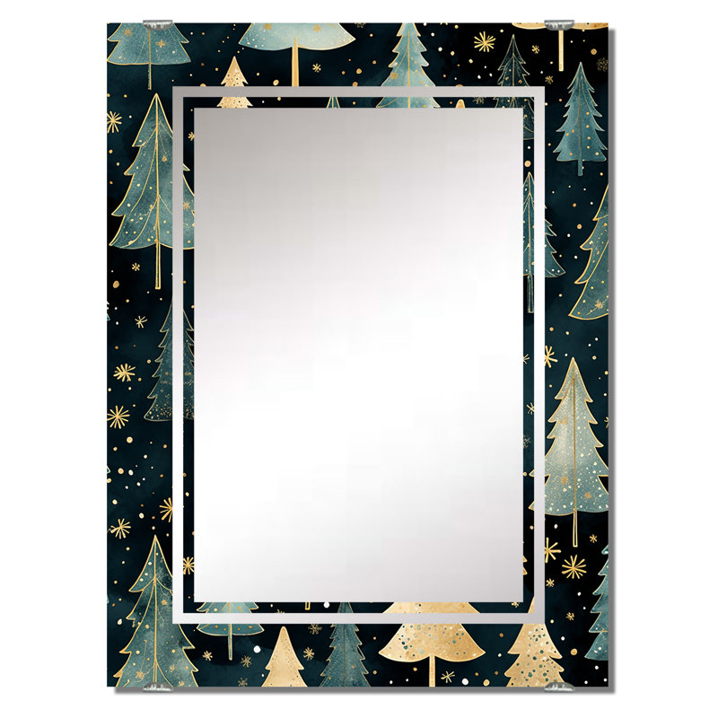 Miroir mural Christmas Pine Tree, 32 po x 24 po