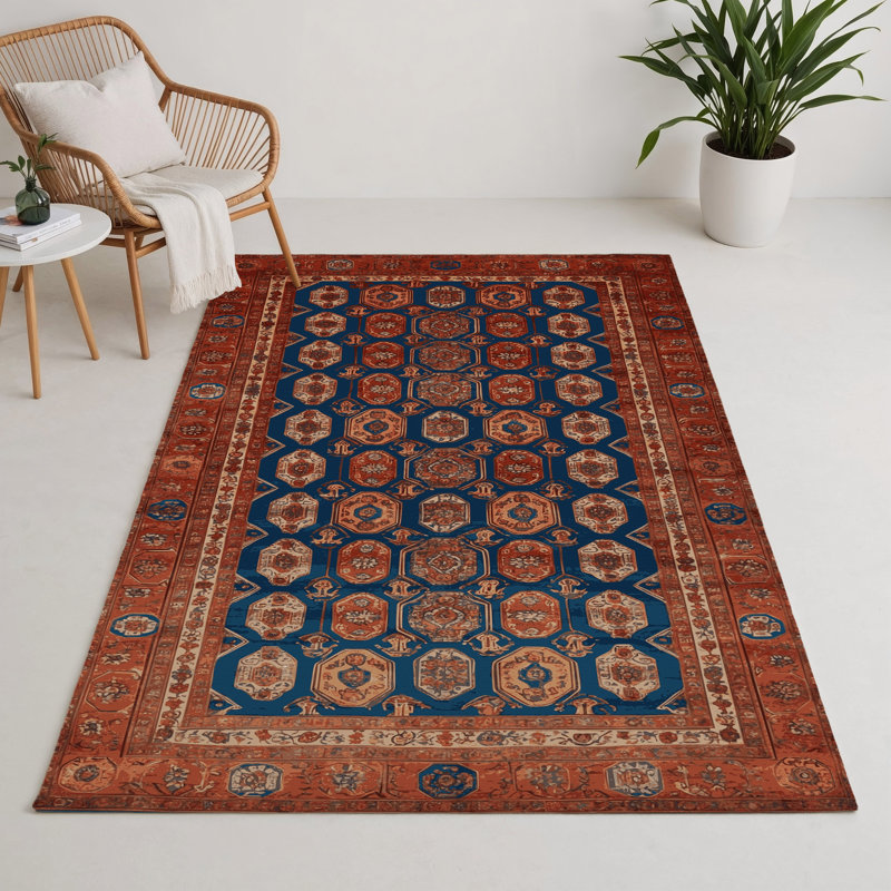 Tapis d'intérieur et d'extérieur brun Persian, Rectangulaire 3 pi x 5 pi