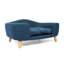 Lit pour chien de style moderne Mid-Century, bleu marine, coussins et pieds en bois de bouleau, assemblage bleu avec touche,-903162254