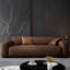 Causeuse coussin en cuir véritable Coffee-70581615